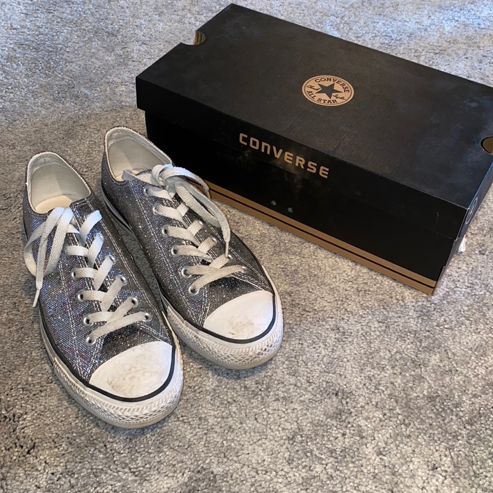 Silver Sparkle Converse